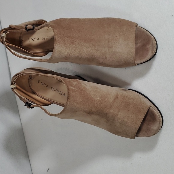 VIA SPIGA suede peep toe platform size 11 - Picture 4 of 7